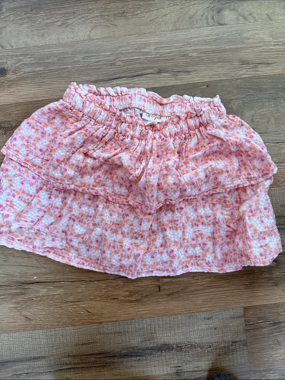 Brandy Melville Pink Floral Tiered Mini Skirt
